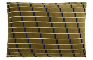 House Doctor Hnědo-modr&yacute; povlak na pol&scaron;t&aacute;ř Gona 40 x 60 cm