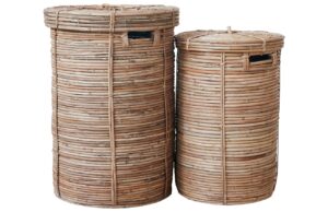 House Doctor Set dvou proutěn&yacute;ch ko&scaron;ů na pr&aacute;dlo Chaka