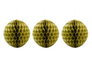 House Doctor Set tř&iacute; zlat&yacute;ch pap&iacute;rov&yacute;ch v&aacute;nočn&iacute;ch ozdob Ornaments