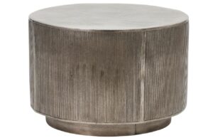 House Doctor Stř&iacute;brn&yacute; hlin&iacute;kov&yacute; kulat&yacute; konferenčn&iacute; stolek Rota 50 cm