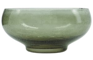 House Doctor Zelen&aacute; skleněn&aacute; miska Rain 18 cm