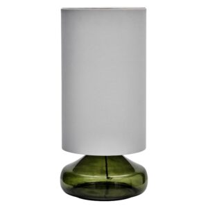 House Doctor Zeleno-b&iacute;l&aacute; skleněn&aacute; stoln&iacute; lampa Matte