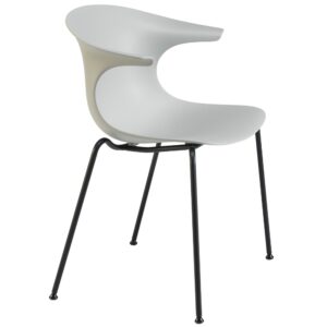 Infiniti &Scaron;edo-čern&aacute; j&iacute;deln&iacute; židle Loop Mono s područkami