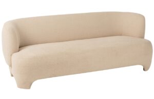 J-line B&iacute;l&aacute; čalouněn&aacute; dvoum&iacute;stn&aacute; pohovka Seana 193 cm