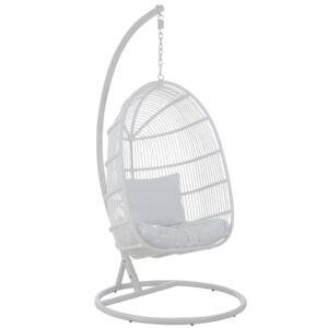 J-line B&iacute;l&eacute; z&aacute;věsn&eacute; křeslo Oval