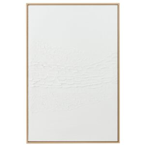 J-line B&iacute;l&yacute; abstrakn&iacute; obraz Lauwra 80 x 120 cm