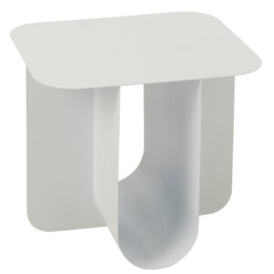 J-line B&iacute;l&yacute; kovov&yacute; odkl&aacute;dac&iacute; stolek Ferra 43