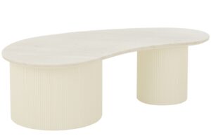 J-line B&iacute;l&yacute; mramorov&yacute; konferenčn&iacute; stolek Lagoon 121 x 59