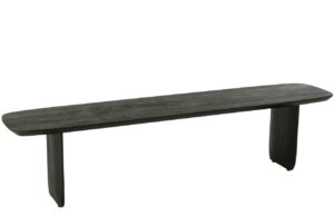 J-line Čern&aacute; dřevěn&aacute; lavice Acacia 190 cm
