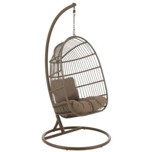 J-line Hněd&eacute; z&aacute;věsn&eacute; křeslo Egga