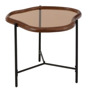 J-line Hněd&yacute; odkl&aacute;dac&iacute; stolek Mell 64 x 45 cm