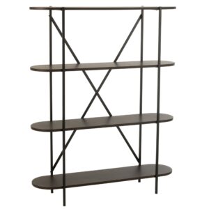 J-line Hněd&yacute; reg&aacute;l Oval 150 x 120 cm