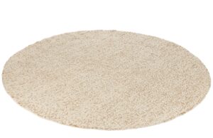 J-line Kr&eacute;mově b&iacute;l&yacute; boucl&eacute; koberec Sam 190 cm