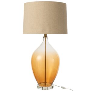 J-line Oranžov&aacute; sklen&aacute; stoln&iacute; lampa Amber 85 cm