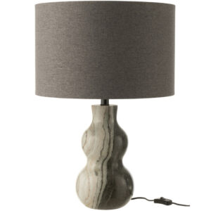 J-line &Scaron;ed&aacute; mramorov&aacute; stoln&iacute; lampa Figure 40 cm