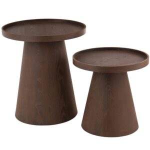 J-line Set dvou hněd&yacute;ch odkl&aacute;dac&iacute;ch stolků Kled 45/38