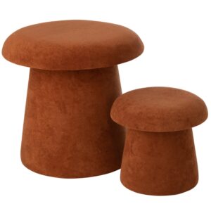 J-line Set dvou hněd&yacute;ch stoliček Mushroom 60/37