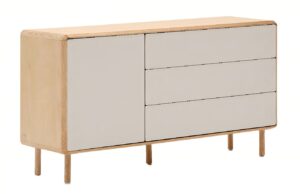 Jasanov&aacute; komoda Kave Home Anielle 150 x 42 cm