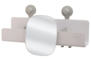 Joseph Joseph B&iacute;l&aacute; plastov&aacute; police do sprchy EasyStore II. se zrc&aacute;tkem