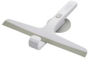 Joseph Joseph B&iacute;l&aacute; silikonov&aacute; stěrka na sklo EasyStore s drž&aacute;kem