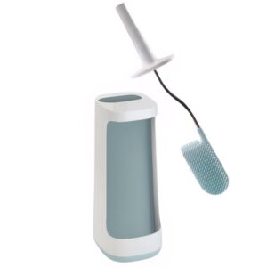 Joseph Joseph B&iacute;lo-modr&aacute; plastov&aacute; WC &scaron;tětka Flex Plus s &uacute;ložn&yacute;m prostorem