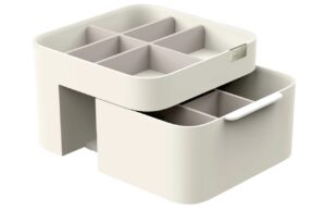 Joseph Joseph Kr&eacute;mově b&iacute;l&yacute; plastov&yacute; kosmetick&yacute; organiz&eacute;r Viva 18