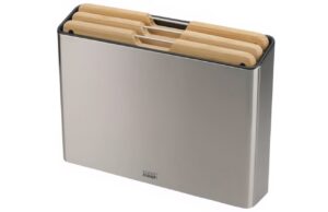 Joseph Joseph Sada čtyř bambusov&yacute;ch prk&eacute;nek se stojanem Folio Steel Bamboo 28 x 38 cm