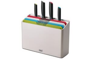 Joseph Joseph Sada čtyř plastov&yacute;ch prk&eacute;nek a nožů se stojanem Folio Plus Multicolour II.