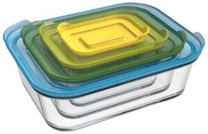 Joseph Joseph Sada čtyř skleněn&yacute;ch d&oacute;z na potraviny Nest Glass Storage