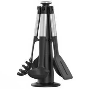 Joseph Joseph Sada silikonov&yacute;ch kuchyňsk&yacute;ch pomůcek se stojanem Elevate Silicone Steel