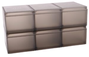 Joseph Joseph Set &scaron;esti &scaron;ed&yacute;ch plastov&yacute;ch &uacute;ložn&yacute;ch boxů na boty Shoecase