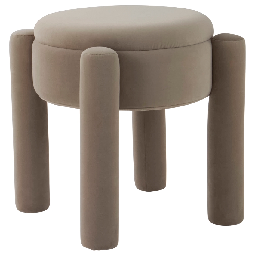 Jotex Béžová sametová stolička JADE 46 cm