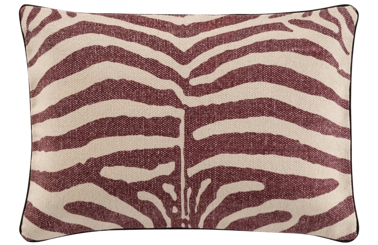 Jotex Béžovo-červený bavlněný povlak na polštář ZORA 40 x 60 cm