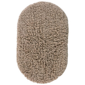 Jotex B&eacute;žovo-&scaron;ed&aacute; bavlněn&aacute; koupelnov&aacute; předložka JANE 80 x 140 cm