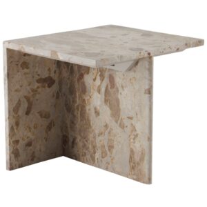 Jotex B&eacute;žov&yacute; mramorov&yacute; odkl&aacute;dac&iacute; stolek MELETO 40 x 45 cm