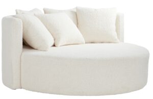 Jotex B&iacute;l&aacute; čalouněn&aacute; dvoum&iacute;stn&aacute; pohovka WYOMING TEDDY 160 cm