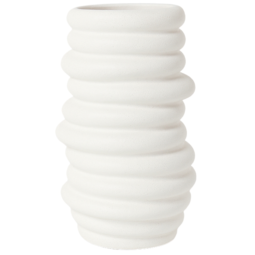Jotex Bílá kameninová váza BETH