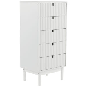 Jotex B&iacute;l&aacute; lakovan&aacute; komoda TOULUSE 55 x 40 cm