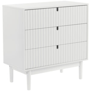 Jotex B&iacute;l&aacute; lakovan&aacute; komoda TOULUSE 80 x 40 cm