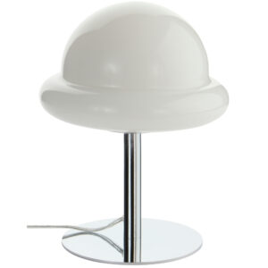 Jotex B&iacute;l&aacute; skleněn&aacute; stoln&iacute; lampa BUBBA