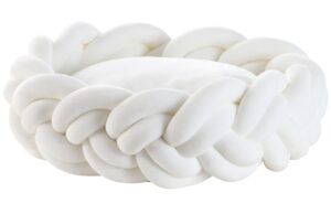 Jotex B&iacute;l&yacute; sametov&yacute; pel&iacute;&scaron;ek pro dom&aacute;c&iacute; mazl&iacute;čky BRODY 70 cm