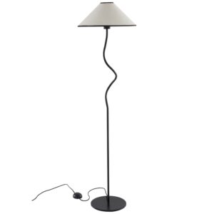 Jotex Čern&aacute; kovov&aacute; stojac&iacute; lampa JULIET 148 cm