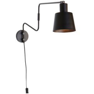 Jotex Čern&eacute; kovov&eacute; n&aacute;stěnn&eacute; světlo STIG