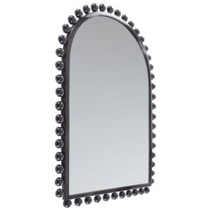 Jotex Čern&eacute; kovov&eacute; z&aacute;věsn&eacute; zrcadlo LUNA 63 x 45 cm