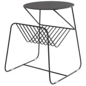 Jotex Čern&yacute; kovov&yacute; odkl&aacute;dac&iacute; stolek DALLY 56 x 59 cm