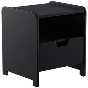 Jotex Čern&yacute; lakovan&yacute; nočn&iacute; stolek CAMPO 42 x 42 cm