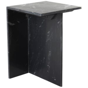 Jotex Čern&yacute; mramorov&yacute; odkl&aacute;dac&iacute; stolek MELETO 35 x 35 cm