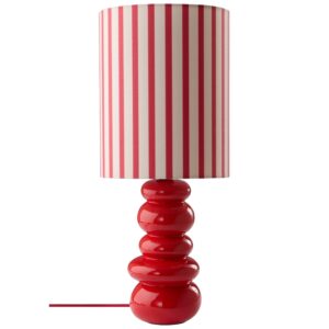 Jotex Červen&aacute; keramick&aacute; stoln&iacute; lampa FONSO