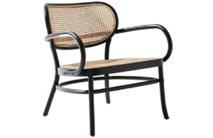 Jotex Dřevěn&eacute; lounge křeslo BETTY s v&yacute;pletem