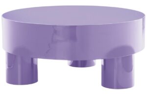 Jotex Fialov&yacute; kovov&yacute; konferenčn&iacute; stolek MALARO 90 cm